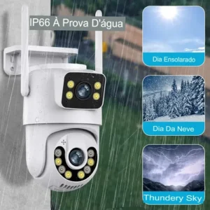 Kit 6 Camera Segurança Ip A29 Prova D'agua Lente Dupla Icsee - Imagem 7