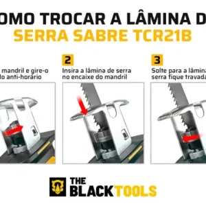 Serra Sabre Elétrica Portátil Profissional A Bateria 21v - Imagem 3