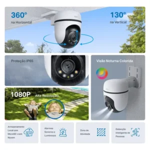TP-Link Tapo C500 Câmera de Segurança Wifi 1080P 360° Colorida IP65 - Imagem 7