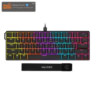 Teclado Mecanico Ajazz Nk61, Rainbow, Switch Vermelho - Imagem 1