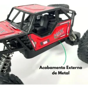 Carrinho Controle Remoto Jipe Carro Grande Off Road Com Bateria Recarregável Amortecedores Big Foot Estilo 4x4 Atacarejo Kids - Imagem 9