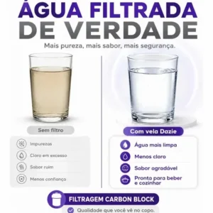 Torneira com Filtro para Cozinha Bica Flexível Móvel Em Abs Carbon Block Purificador De Agua Com Refil Instalado Registro 1/4 de Volta Gourmet Parede Luxo Chuveirinho 2 Modos de Jatos - Imagem 8