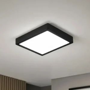 Plafon Led Quadrado Sobrepor Estrutura Preta Bivolt 110v/220v Painel Luminária Com Driver 18w Slim 20x20 Teto Quarto Sala Cozinha Corredor Escritório Forro Gesso Pvc Madeira 6500K Vmd Homecenter - Imagem 7