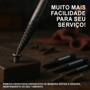 Kit Extrator Saca Parafuso Quebrado Danificado Enferrujado 3 A 22mm - 6 Peças Aço Carbono Resistente - Estojo Incluso - Imagem 3