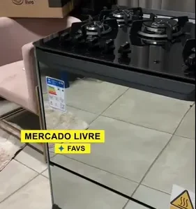 Fogão 5 Bocas Dako Magister Style Com Frente Espelhada Mesa de Vidro e Tripla Chama Bivolt - Imagem 10