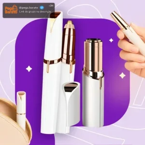 Kit Caneta Depiladora Sobrancelha + Batom Depilador Facial eletrico recarregavel - CROWLEY - Imagem 1
