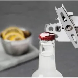 Abridor De Lata Automático Manual Profissional Aço Inox Emborrachado Abre Latas Fácil Sem Esforço Corte Lateral Seguro Sem Rebarbas Abridor De Lata Cozinha Casa Restaurante Bar Uso Diário Premium - Imagem 7