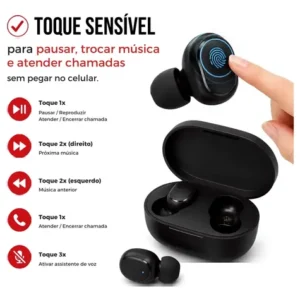 Fone De Ouvido Airdots 2 Xiaomi Redmi Bluetooth 5.0 Preto - Imagem 8