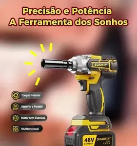 Chave De Impacto 800n.m 48v Brushless Com 2 Baterias Sem Fio - Imagem 13