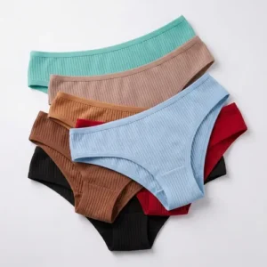Kit 10 Calcinhas Canelada Tanga Feminina Básica Confortável - Imagem 5