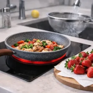 Frigideira Antiaderente 24cm Fogão Indução Gás Cooktop Elétrico - Imagem 3