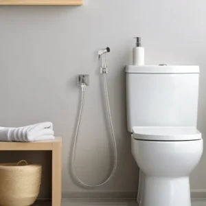 Ducha Higiênica Quadrada Luxo Cromada com Mangueira de 1.2m - Imagem 3