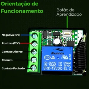 Modulo Rele + 2 Controle Remoto 12v 1 Canal Sem Fio Rf 433mh - Imagem 4