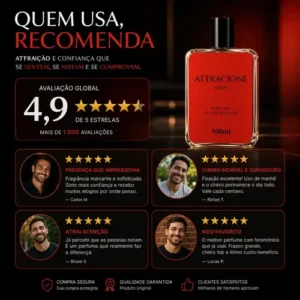 Perfume Atracione Men Masculino Novo Frasco Grande 100ml - Imagem 2