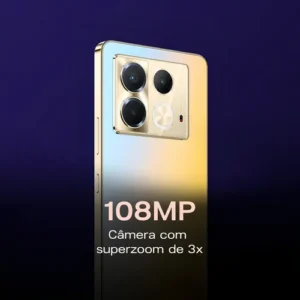 Smartphone Infinix Note 40 5g 8gb Ram 256gb Armazenamento, Câmera Tripla 108mp+ Selfie 32mp, Tela 6,78 Fhd+ 120hz, Sound By Jbl, Bateria 5000mah, Carregamento Sem Fio Dourado - Imagem 4