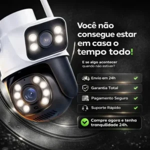 Câmera de Segurança Wi-Fi iCSee/Yoosee A28B 4K Dupla Lente Visão Noturna Colorida Full Hd Externa Prova D'água Ip66 Sensor Movimento Woosh - Imagem 4
