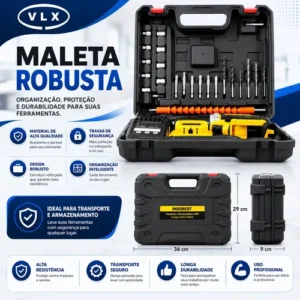 Parafusadeira Furadeira Sem Fio 48v 2 Baterias 340w Bivolt - Imagem 7