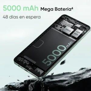 Realme Note 60x, Dual SIM, preto, 128 GB de armazenamento, 4 GB de RAM, 4G/LTE, Unisoc Tiger T612, LCD IPS de 6,74", bateria de 5000 mAh, jogos e celular robusto. - Imagem 5