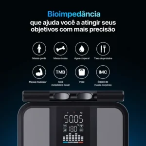 Balança De Bioimpedância 8 Sensores Relaxmedic Digital Preto - Imagem 8