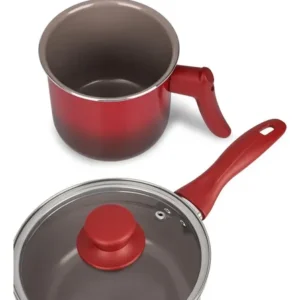 Jogo De Panelas 7 Peças Revst Cerâmico Antiaderente Brinox Vermelho - Imagem 2
