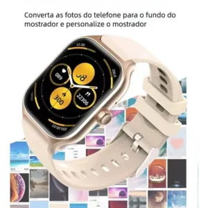 Relógio inteligente smartwatch Bluetooth AIYIN GTS4 Ultra Max masculino e feminino cor Dourado para android ios modos esporte 2.01 51mm Digital Chamada Voz Presente Pulseira para Silicone Assistente - Imagem 3