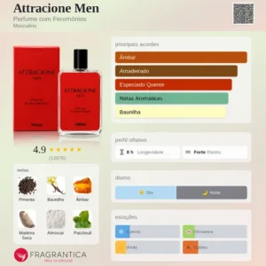 Perfume Atracione Men Masculino Novo Frasco Grande 100ml - Imagem 6