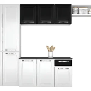 Cozinha Completa Itatiaia Aço Amanda Com Paneleiro Duplo Cor Preto - Imagem 3