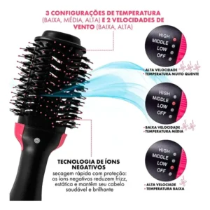 Escova Elétrica Secadora Alisadora Profissional - Imagem 5