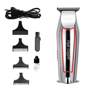 Maquina Cortar Cabelo Aparar Barba Kemei Km-032 Acabamento - Imagem 10
