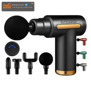 Pistola Massageadora Muscular Profissional Portátil Recarregável Sem Fio 6 Velocidades Massageador Elétrico Corporal Para Alívio de Dores Relaxamento Recuperação Muscular Fisioterapia - Imagem 1