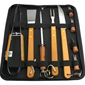 Kit Churrasco 360 De Aço Inoxidável Com 10 Peças - Imagem 4