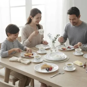 Aparelho De Jantar 20 Peças Opaline Branco Almoço E Jantar - Imagem 6