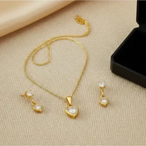 Corrente Feminina Conjunto + Brincos Folheados A Ouro Top - Imagem 5