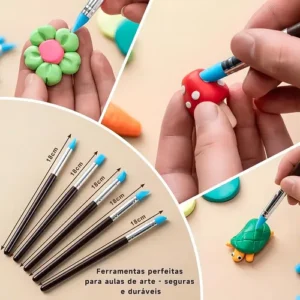 Kit 30 Peças De Ferramentas De Modela Esculpir De Cerâmi - Imagem 3