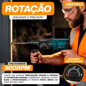 Martelete Rompedor Rotativo 1200w Sds Profissional Knakasaki - Imagem 7