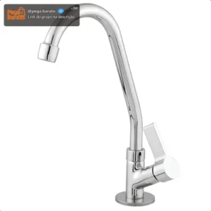 Torneira De Cozinha De Bancada Bica Móvel Pia Metal - Imagem 1