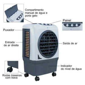 Climatizador Umidificador Portátil 30L Bem Estar 110v - Imagem 6