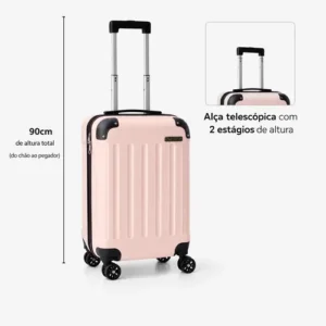 Mala De Viagem Bordo Mão Pequena 10kg Abs Cadeado 360 - Imagem 7