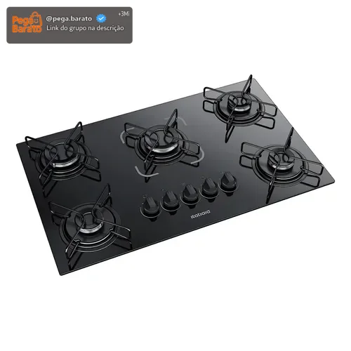 Cooktop Itatiaia Essencial 5 Bocas Preto