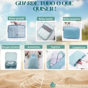 Organizador De Malas Bolsas De Viagem Kit Necessaire 7 Peças - Imagem 6