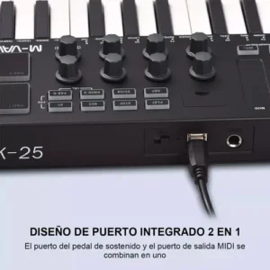 Teclado Controlador MIDI M-Vave SMK-25 25 Teclas 8 Pads Bluetooth - Imagem 11