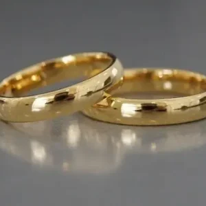 Par De Alianças 100% Moeda Antiga Ouro 18k Casamento 2mm - Imagem 6