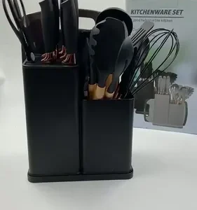 Conjunto 19 Peças Utensílios Cozinha Silicone Preto Helplo - Imagem 2