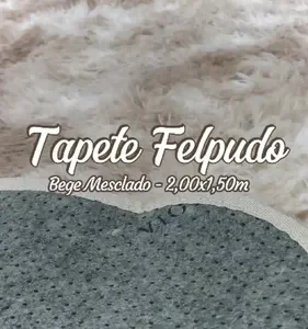 Tapete Decorativo Felpudo 2,00x1,50 Sala Quarto Escritório Cor Cinza Liso Pelo Alto Casa Laura Enxovais - Imagem 2