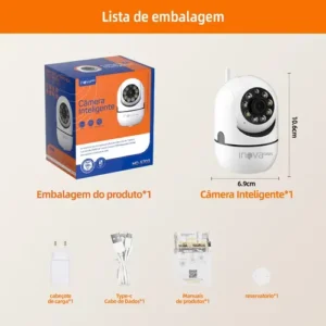 Câmera de Segurança Inova Domo Full HD 1080p com Visão Noturna e Áudio Bidirecional - Imagem 3