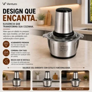 Multiprocessador Triturador Alimentos Elétrico Inox 2l 110v - Imagem 4