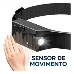 Lanterna de Cabeça LED Recarregável USB para Pesca e Camping com Sensor - Imagem 2