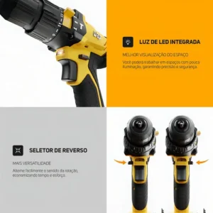 Parafusadeira e Furadeira de Impacto 3/8" WAP K21 ID02 2000 mAh - Imagem 9