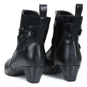 Bota Chelsea Feminina 73241 Com Cano Curto Preto Mooncity - Imagem 8