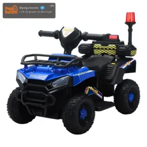 Carro Elétrico Infantil Policial 6v Frente/Ré Maxi Toys - AZUL - Imagem 1